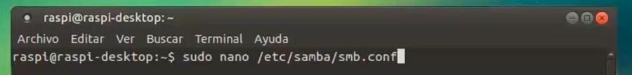 Comparte carpetas y archivos con la Raspberry Pi y Windows - Samba Server - Paso 2